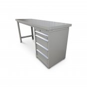 Arbetsbänk med lådor