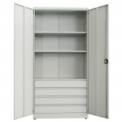 Plåtskåp 2m lådor