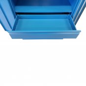 Plåtskåp 1850x850x400 med lådor, Blå
